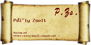 Pály Zsolt névjegykártya