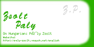 zsolt paly business card